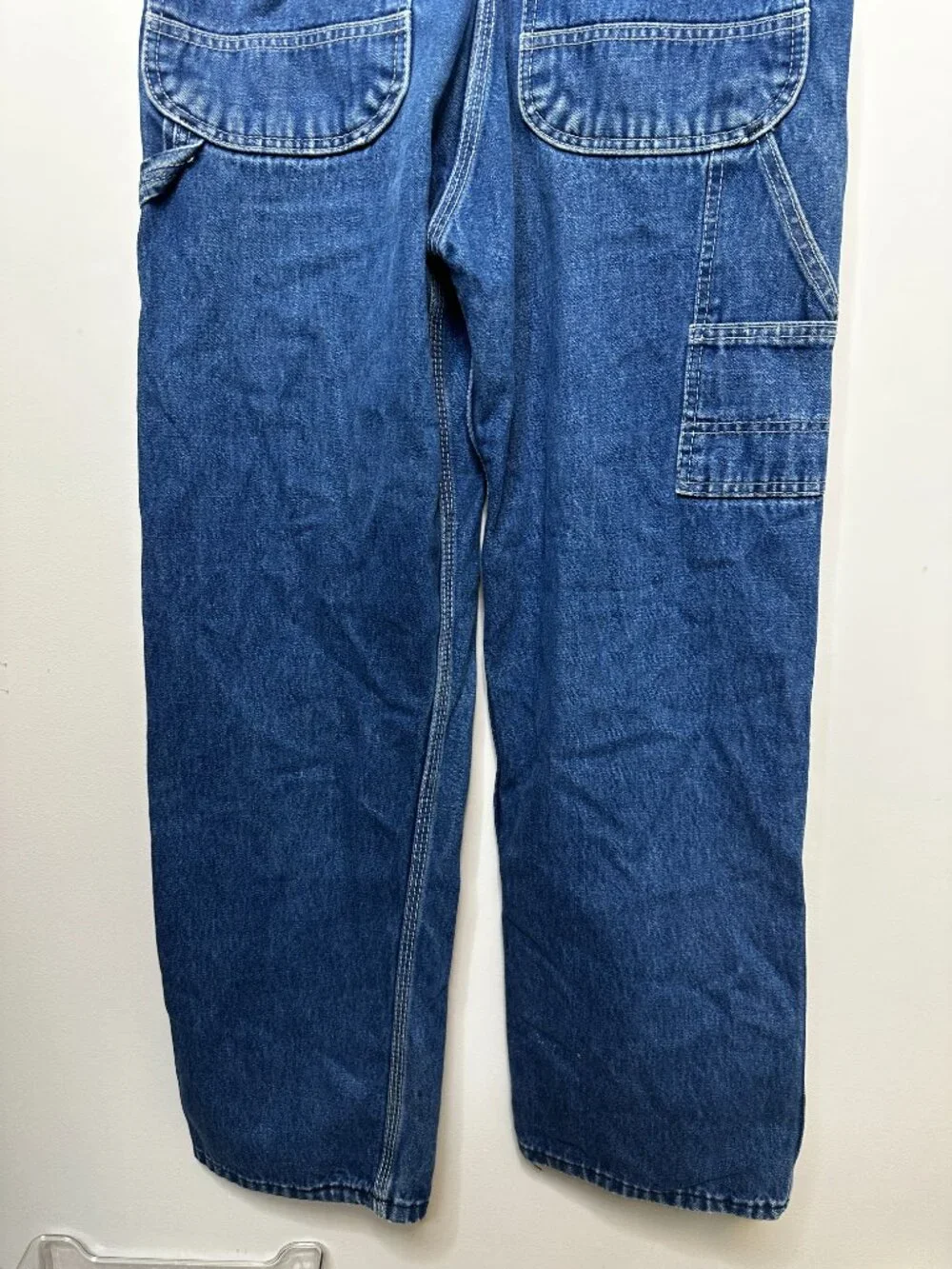Vintage Key Imperial Denim Bib Overalls Blue Workwear Men's 30x30